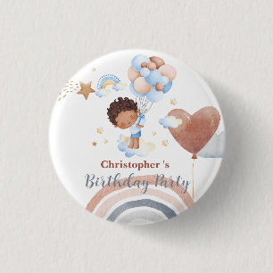 Cute children Balloon African American boys Birthd Knapp