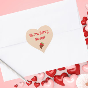 Cute Children Barn Valentine Hjärtformat Klistermärke