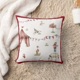 Cute Children Circus Carnival Animals Pattern Kudde
