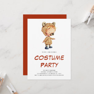 Cute Children Costume Party Inbjudningar