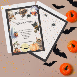 Cute Children Halloween fest Inbjudningar