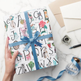 Cute children plantskola ABC | Alphabet mönster Presentpapper