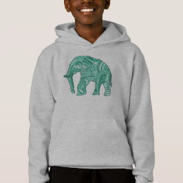 Cute Children's Patterned Elephant Pullover Hoodie T Shirt