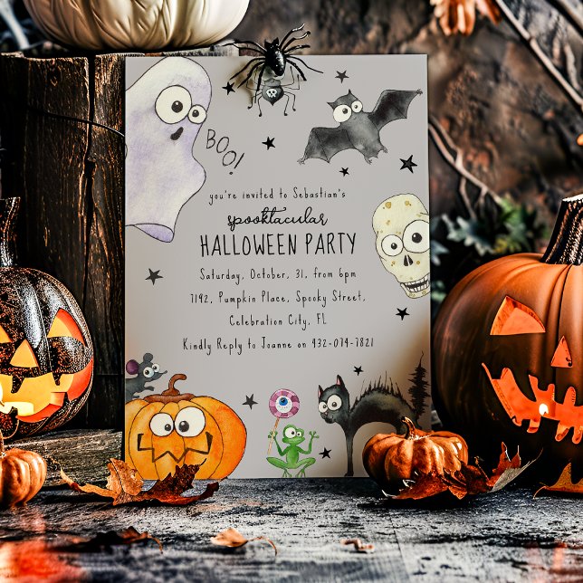 Cute Children's Roligt Halloween Inbjudningar (Skapare uppladdad)