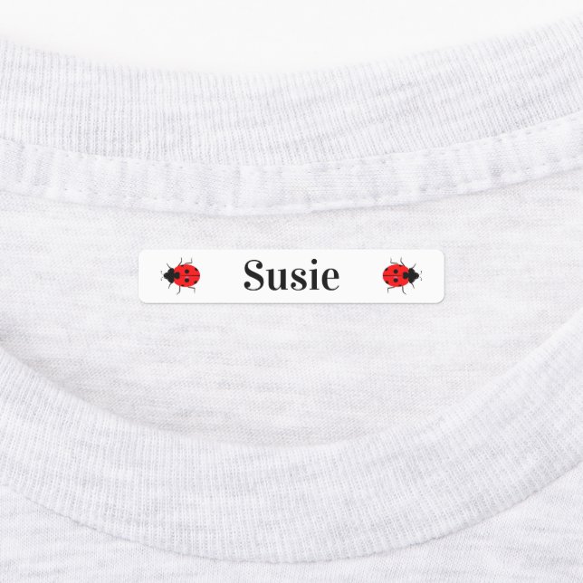 Cute Child's Ladybugs Järn på etiketter (Påsatt)