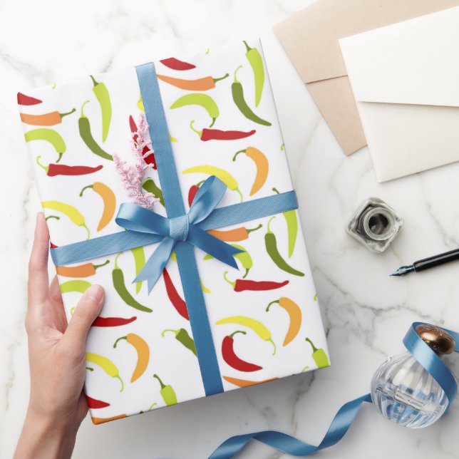 Cute Chili peppers tiled mönster mexikanska Presentpapper (Gifting)