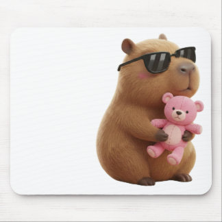 Cute Chill Capybara with Teddy Bear Aesthetic Musmatta