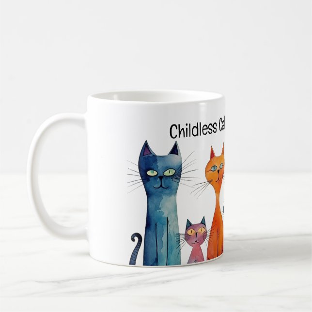 Cute Chilless Cat Dam för Kamala Kaffemugg (Vänster)