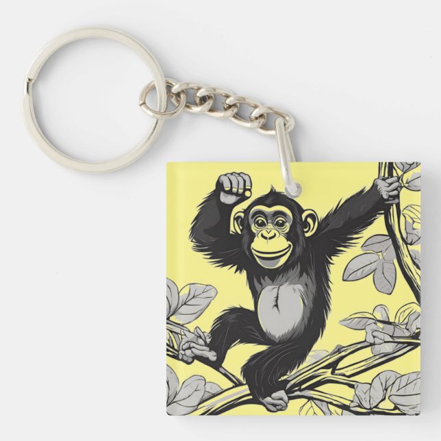 Cute chimpans på greeterna i gren (Framsidan)