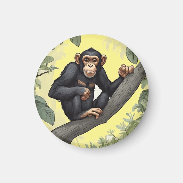 Cute chimpans på greeterna i gren magnet (Framsidan)