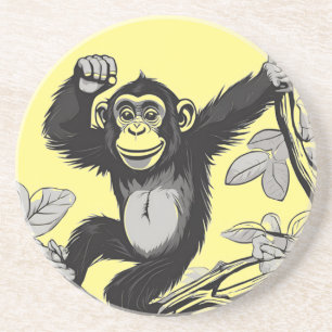 Cute chimpans på greeterna i gren underlägg