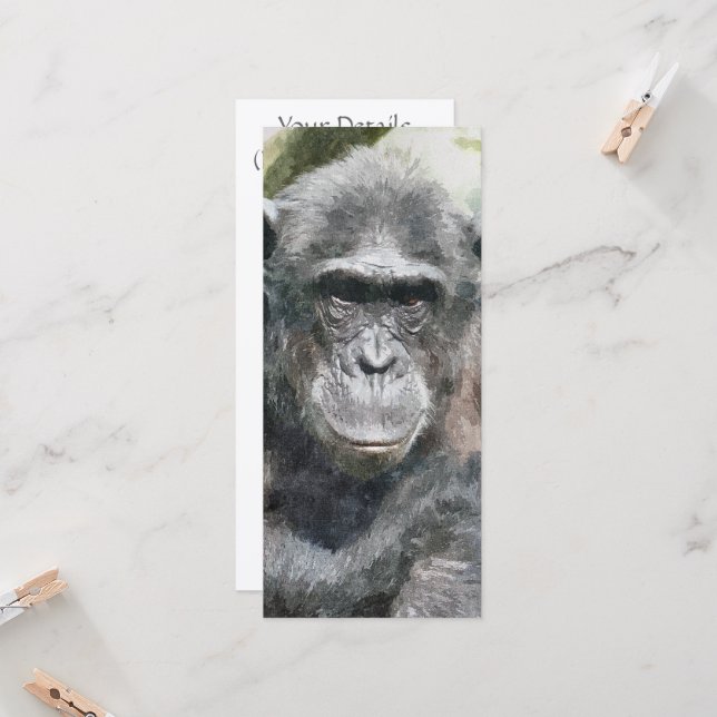 CUTE CHIMPANZEE CARD (Fram/Back In Situ)
