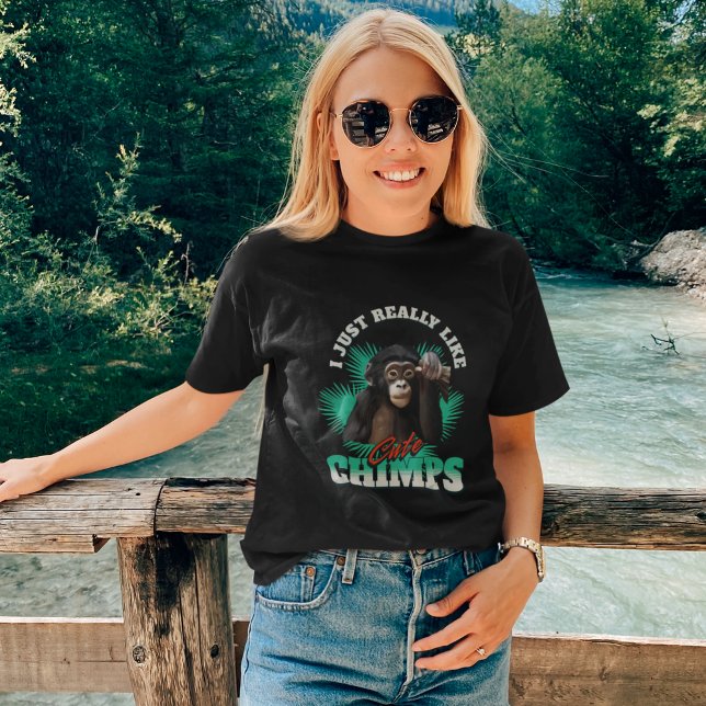 Cute Chimpanzee - jag bara Verkligen som Cute Chim T Shirt (Skapare uppladdad)