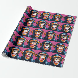 Cute Chimpanzee Laughs Presentpapper