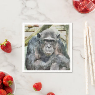 CUTE CHIMPANZEE PAPPERSSERVETT