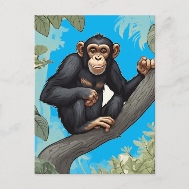 Cute Chimpanzee Vykort (Framsida)