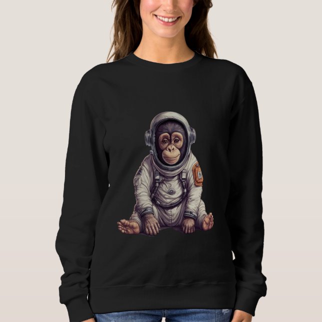 Cute Chimpanzi Rymden Kostym, den konsomiska apena T Shirt (Framsida)