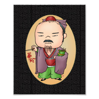 Cute China God of Health Fototryck