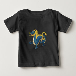 Cute China Zodiac Dragon Black T Shirt
