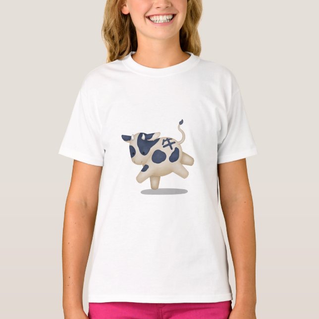Cute China Zodiac Ox T Shirt (Framsida)