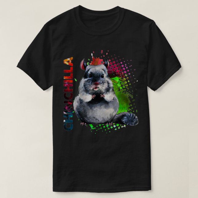 Cute Chinchilla 1 T Shirt (Design framsida)