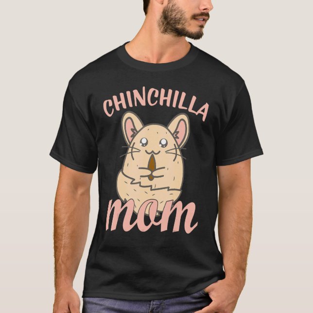 Cute Chinchilla Mamma Design T Shirt (Framsida)
