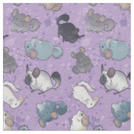 Cute Chinchilla Scatter Cute Animals på Lilan Tyg