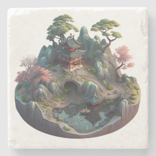 Cute Chinese Fantasy 3D Ligcape Stone Underlägg