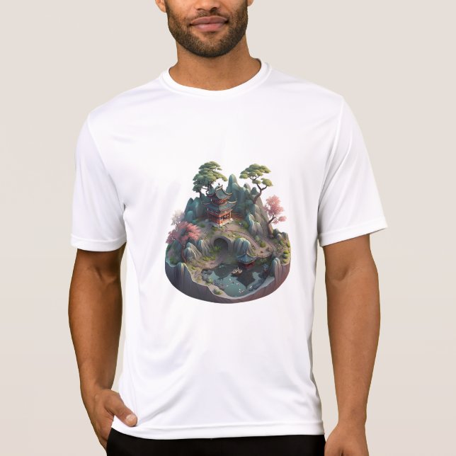 Cute Chinese Fantasy 3D Ligcape T-shirt (Framsida)