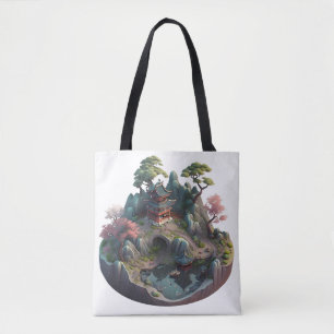 Cute Chinese Fantasy 3D Ligcape Tote Bag Tygkasse
