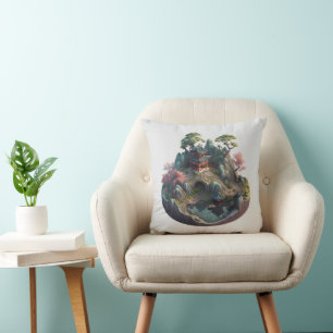 Cute Chinese Fantasy 3D liggande Pillow Kudde