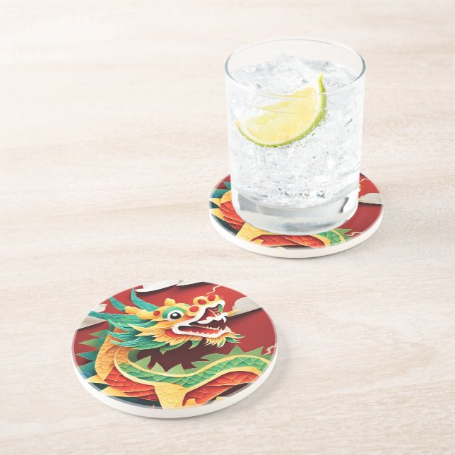 Cute Chinese New Year Dragon Zodiac Birthday RSC1 Underlägg (Sidan)