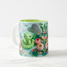 Cute Chinese New Year Snake 2025 2TM2 Två-Tonad Mugg