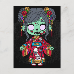 Cute Chinese Zombie Vykort