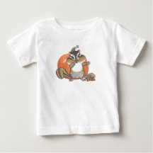 Cute Chipmunk (ekorre) Pumpkin Baby T-shirt