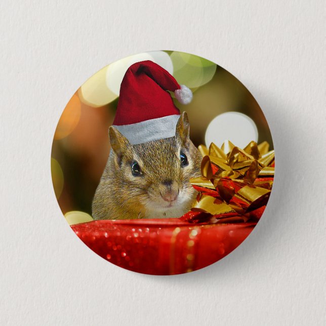Cute Chipmunk God jul Knapp (Framsida)