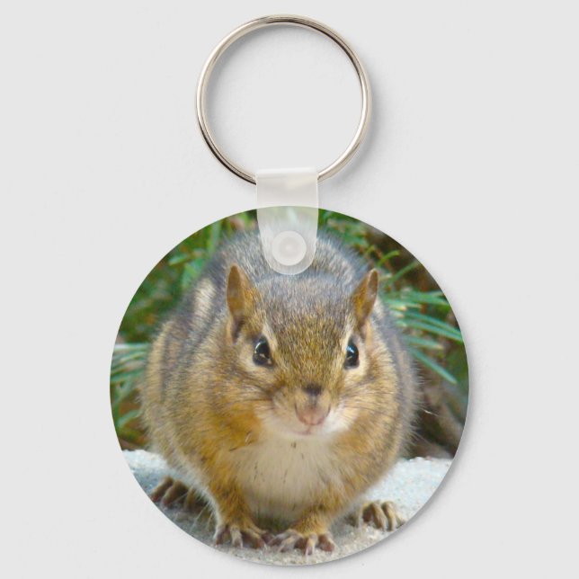 Cute Chipmunk har Öga på dig Nyckelring (Framsida)
