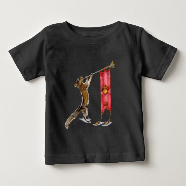 Cute Chipmunk Herald T Shirt (Framsida)