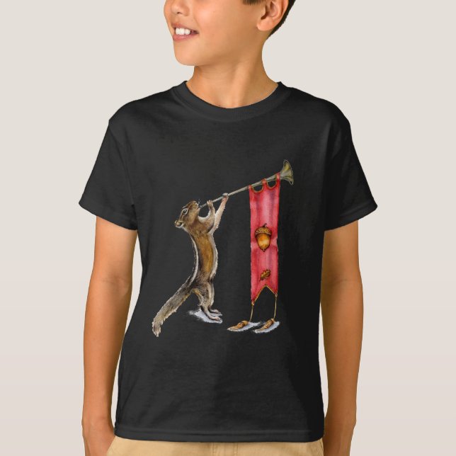 Cute Chipmunk Herald T Shirt (Framsida)