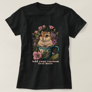 Cute Chipmunk i en kopp-vildblomma, Chipmunk Älska T Shirt