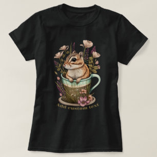 Cute Chipmunk i en kopp-vildblomma, Chipmunk Älska T Shirt