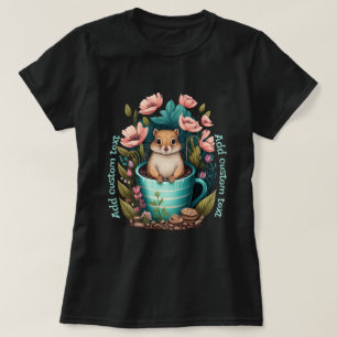 Cute Chipmunk i en vildfower från kopp, Chipmunk Ä T Shirt