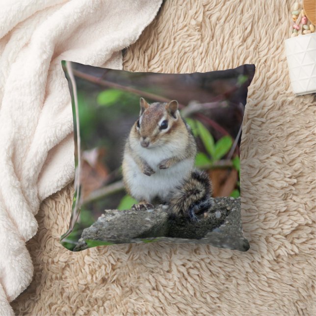 Cute Chipmunk Nature Wildlife Kudde (Filt)