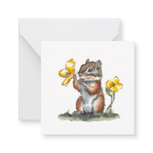 Cute Chipmunk Postcard Stil