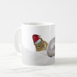 Cute Chipmunk Silver och Snö jul Helgdag Kaffemugg
