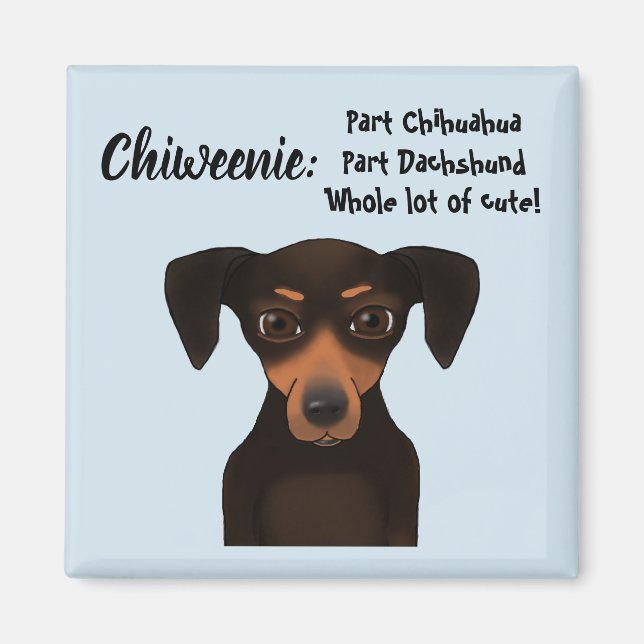 Cute Chiweenie Appreciation Chihuahua Dachshund Magnet (Framsidan)