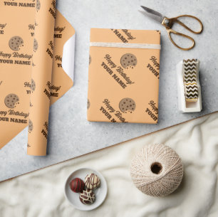 Cute Chockad chip-kaka Födelsedag papper Presentpapper