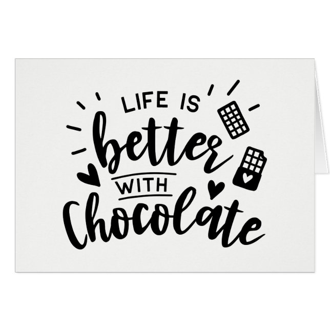 Cute Chocolate Addict - Hej, tankning av dig, OBS Kort (Framsidan Horizontal)