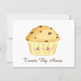 Cute Chocolate Chip Muffin Vykort