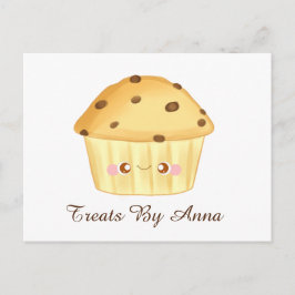 Cute Chocolate Chip Muffin Vykort